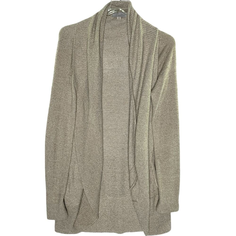 Barefoot Dreams M CozyChic Lite Circle Cardi Beige Tan Neutral Cozy Lounge